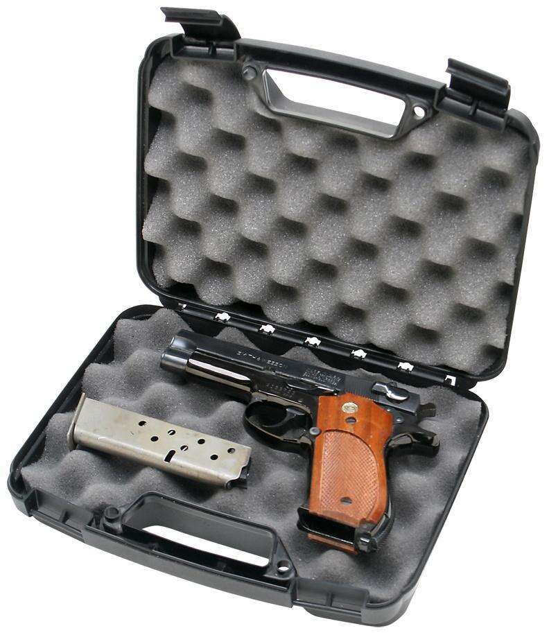Hard gun Cases MTM Case Gard Ready Series MTM PISTOL HANDGUN CASE SINGLE UP TO 4" REVOLVER BLACK